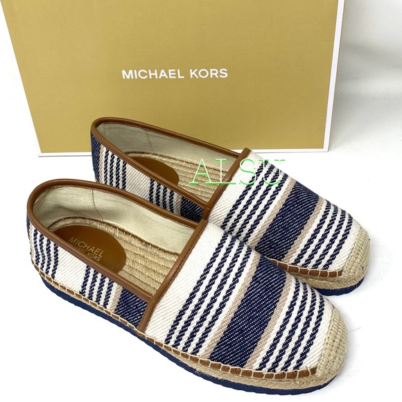 Michael Kors Mathilde Espadrille Canvas Navy Women - Picture 2 of 10